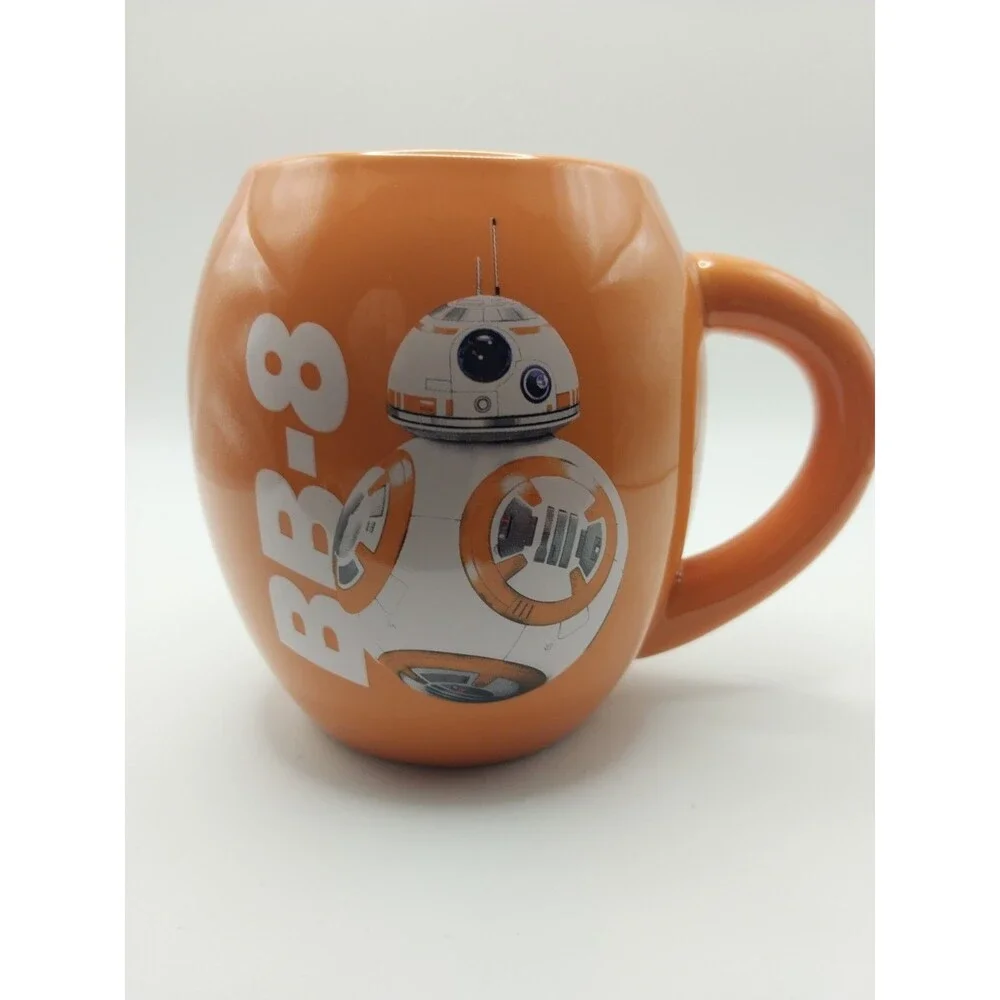Disney BB-8 Mug Astromech Droid Star Wars Force Awakens Oval Orange Large 18oz X